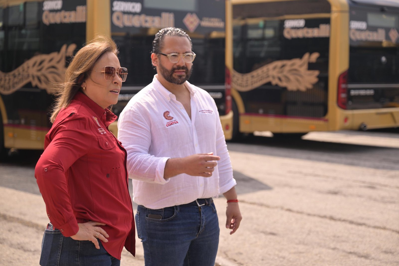 Gobernadora supervisa unidades Quetzalli que renovarán el transporte público en Coatzacoalcos